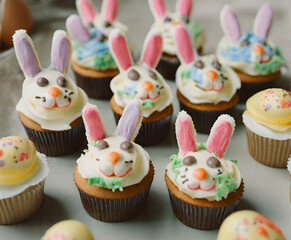 Easter Bunny Cupcakes