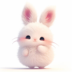 Obraz premium 3D white rabbit