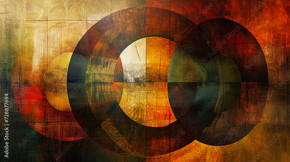 Poster abstract unity: conceptual art exploring the fusion of both gender symbols