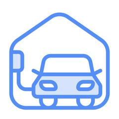 Fototapeta premium Electric car home charging
