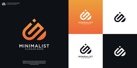 Initials G logo design. Initial Letter Logo.