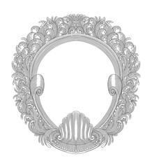 antique frame vintage engraving vector illustration