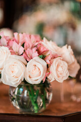 bouquet of pink roses