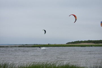 paragliding on the lake