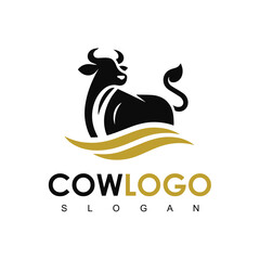 Cow Logo. Premium Cow farm product logo design vector. Vintage Cattle Angus Beef logo