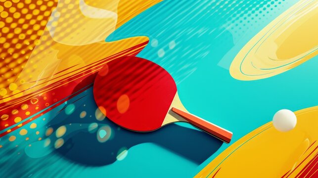 Abstract background design with a table tennis theme, encapsulating the essence of sports