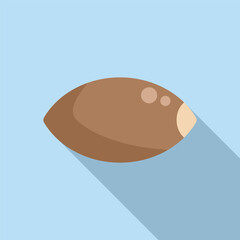 Lentil bean icon flat vector. Soup grain cereal. Organic meal