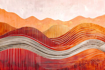 Paysage de montagne abstrait