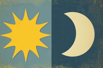 A graphical representation depicts the vibrant sun and crescent moon symbolizing the equilibrium of day and night during the spring equinox.