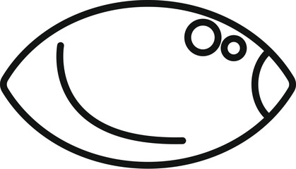 Lentil bean icon outline vector. Soup grain cereal. Organic meal