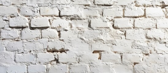 Antique white textured brick wall.
