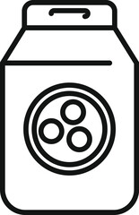 Lentil package icon outline vector. Food cooking pack. Organic meal