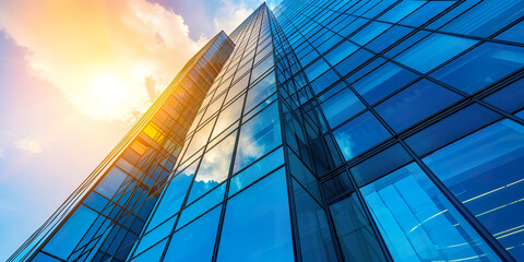 Modern glass office building. Exterior office