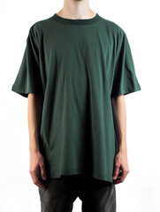 green t shirt on a person