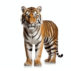 Obraz premium a bengal tiger, studio light , isolated on white background