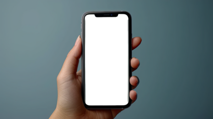 Person Holding Cell Phone With  transparent  Screen