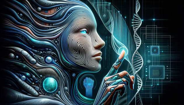 Harmonious Fusion: Biometric Elements and High-Tech Aesthetics in Personalized Technology