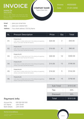 Minimal Corporate Business Invoice design template vector illustration bill form price invoice. Creative invoice template vector. business stationery design payment agreement design template