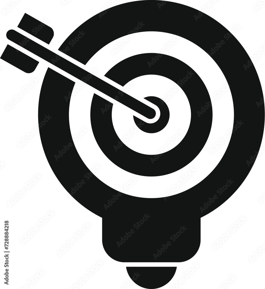 Poster target idea business icon simple vector. focus vision. study case data