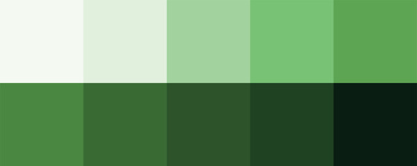 Green color palette vector illustration