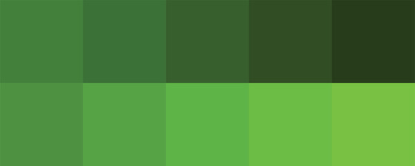 Green color palette vector illustration - obrazy, fototapety, plakaty