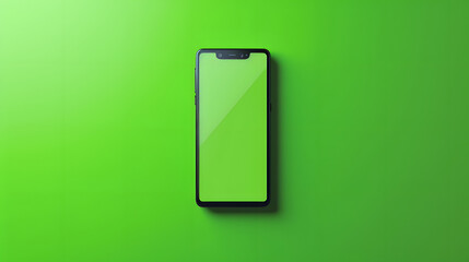 green screen smartphone on green background 