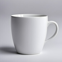 white cup on black background