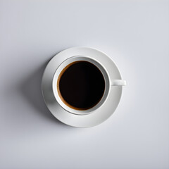 cup of coffee on white