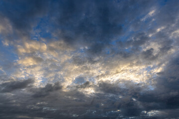 sky and clouds at twilight
