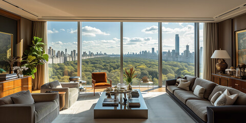 Luxury apartment interior in New York city