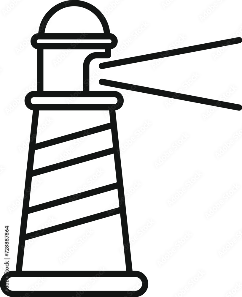 Poster business lighthouse icon outline vector. control review research. data problem