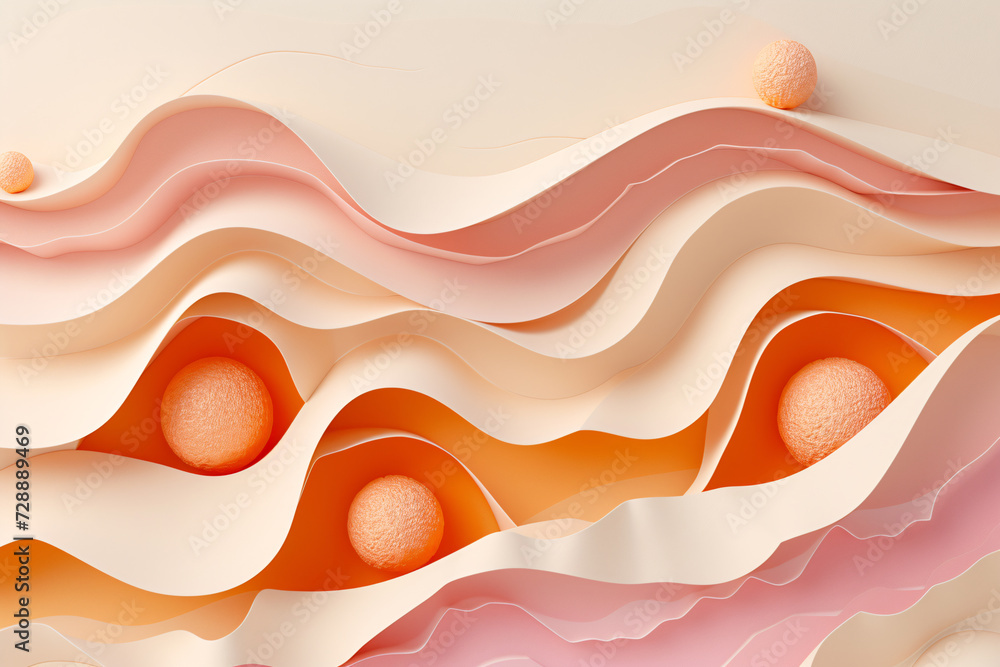Poster background of lines and balls