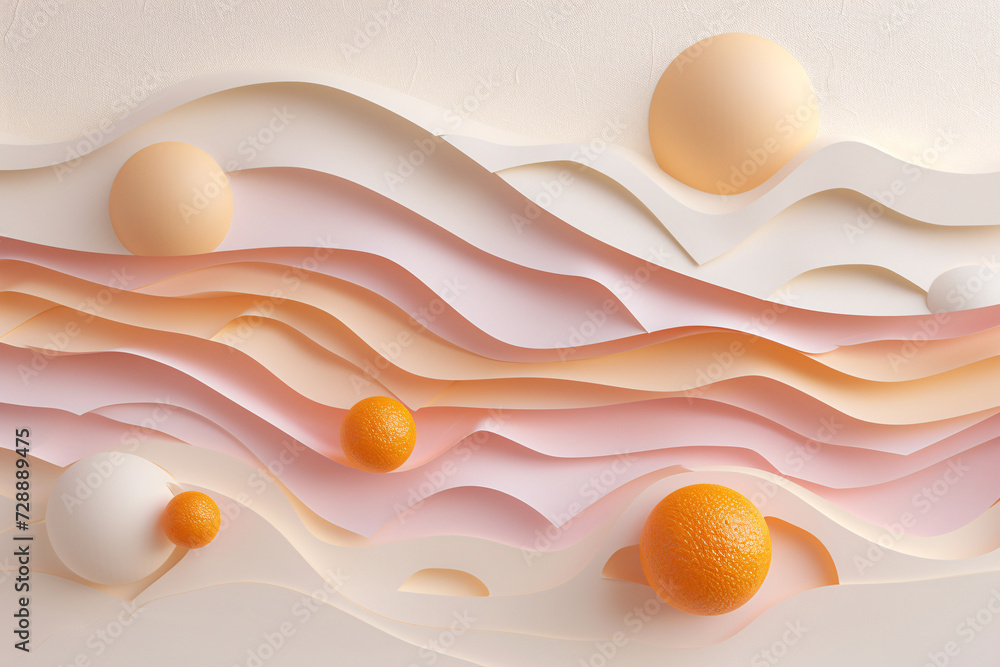 Aufkleber multi-colored abstraction with lines and balls