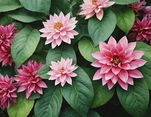 Colorful flowers illustration on a dark background