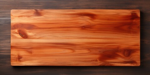 Fresh wooden cutting board on a plain backdrop.
