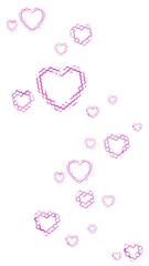 Pink background with hearts valentine