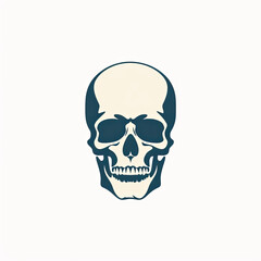 Isolated skull icon on white background