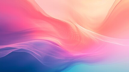 Abstract Gradient Flow Background: Vibrant Pastel Waves Merging in a Seamless Artistic Wallpaper Design