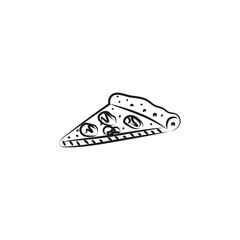 Pizza slice flat vector design