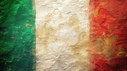 Stylised vintage flag of Italy, Italian national symbol
