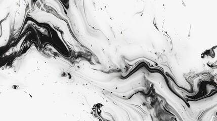 Obraz premium Abstract black and white liquid texture background