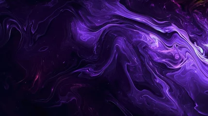 Foto op Canvas Abstract black and purple liquid texture background © Prometheus 