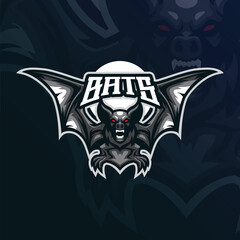 Bats mascot logo design vector with modern illustration concept style for badge, emblem and t shirt printing. Angry bats illustration for sport and esport team.