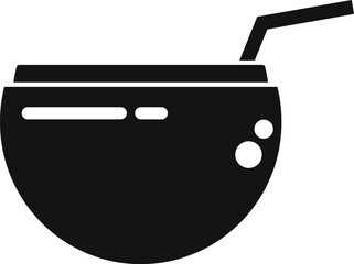 Coconut cocktail icon simple vector. Industry healthy. Person active coverage