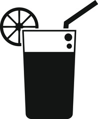 Orange fruit cocktail icon simple vector. Beach travel. Secure cafe voyage