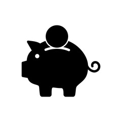 Piggy bank icon vector. piggy money icon