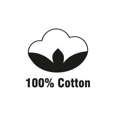 cotton 100% badge made. Vector illustration