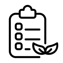 Plant checklist icon with line style