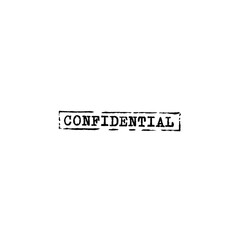 confidentail worn rubber stamp