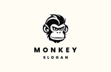 monkey vector logo icon illustration design isolated